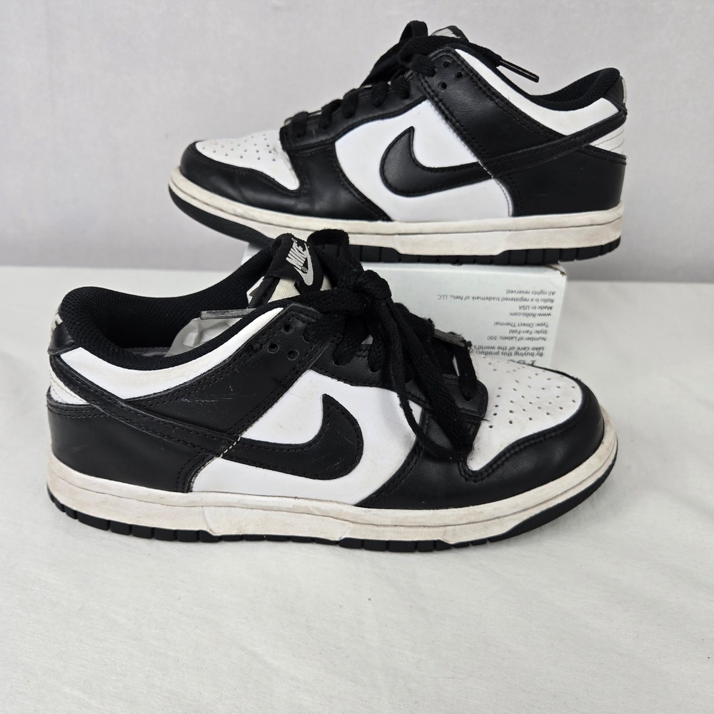 Nike Dunk Low Panda White Black Sneakers GS CW1590-100 Sz 4.5Y Women 6